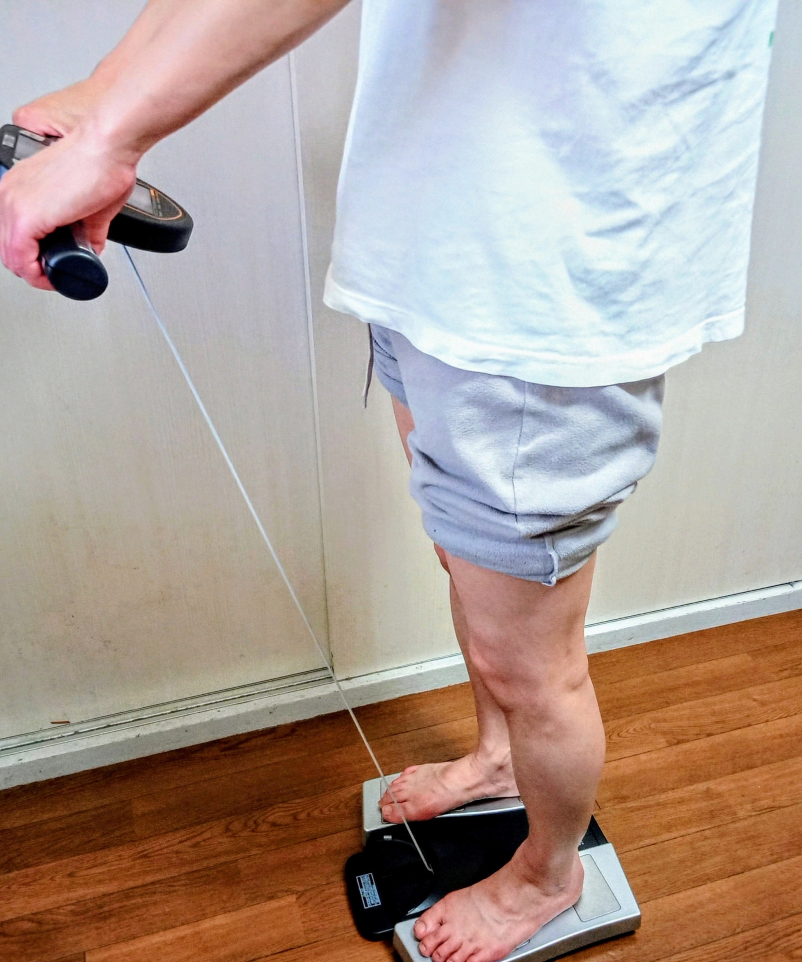 両手両足タイプの体組成計を使う人