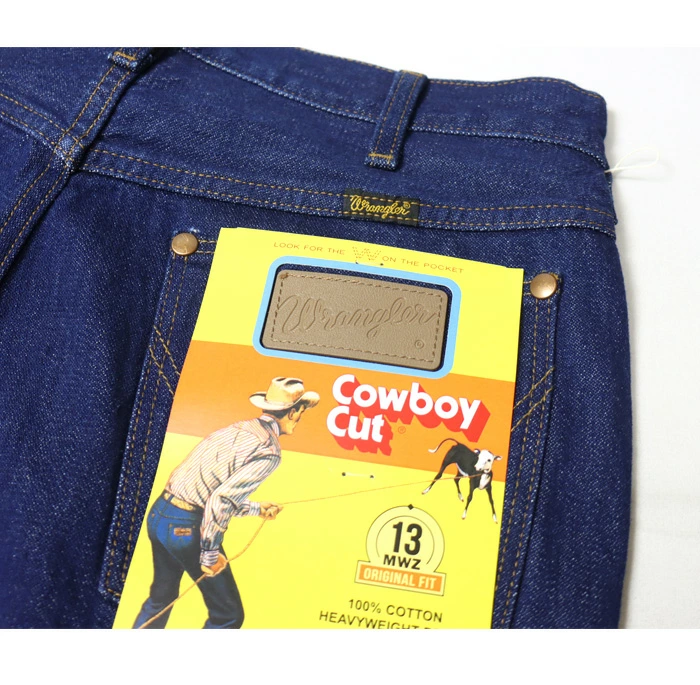 Wranglerの13mwzジーンズの後ろ面