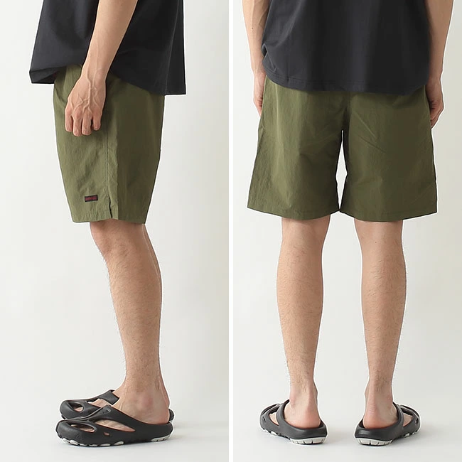 グラミチのショートパンツを履いた横からと後ろからの画像
