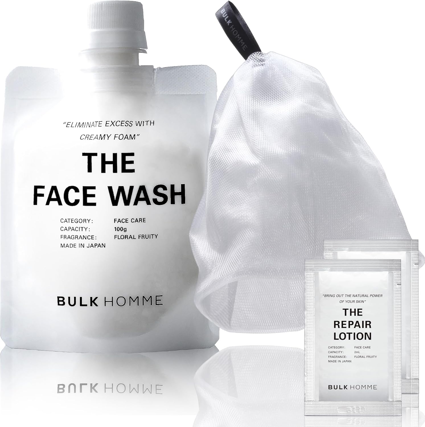 BULK HOMMEの洗顔料とネットのセット