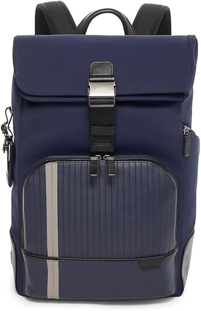 [トゥミ] リュック 公式 正規品 メンズ Harrison 「オズボーン」ロール・トップ・バックパック MIDNIGHT NAVY STRIPE