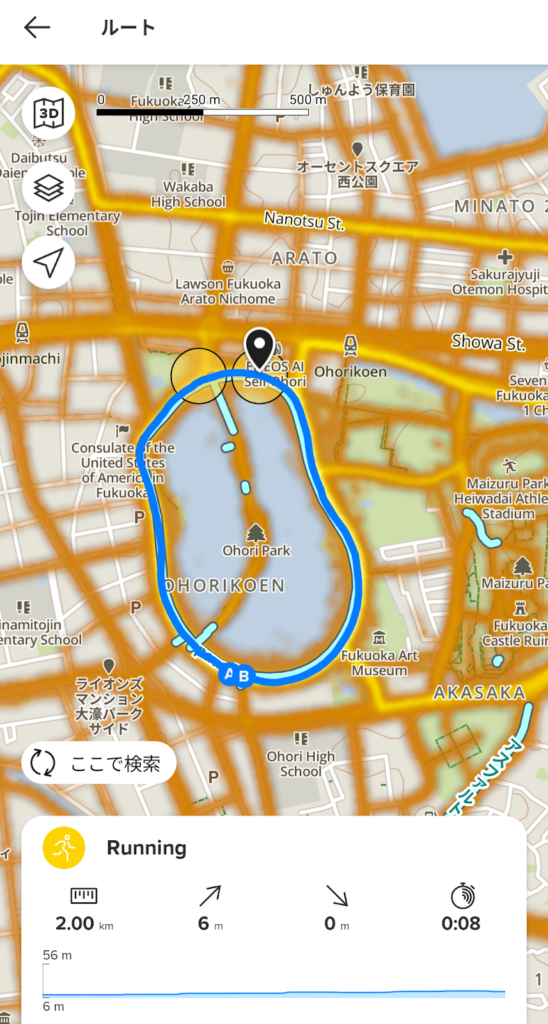 SUUNTO RUNのランニングコース
