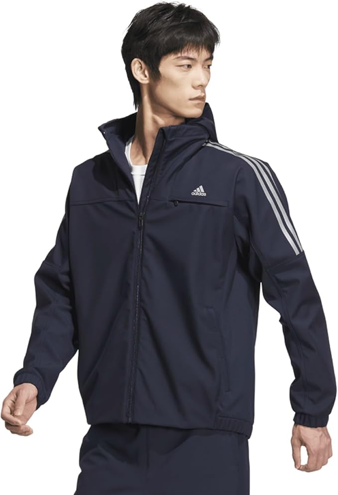 アディダス マストハブ スモールロゴ レギュラーフィット ボンデッドフリースフルジップフーディー