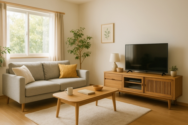 2人がけの白いソファ