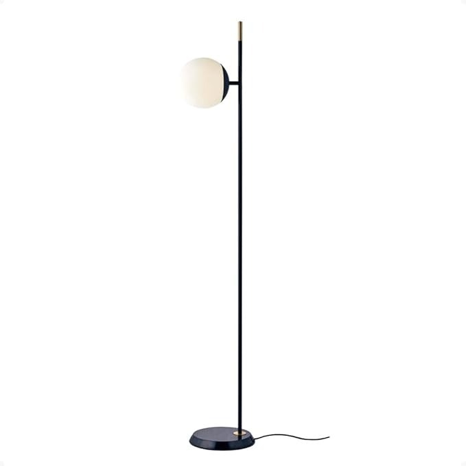 ガラスシェード1灯付きのフロアランプ