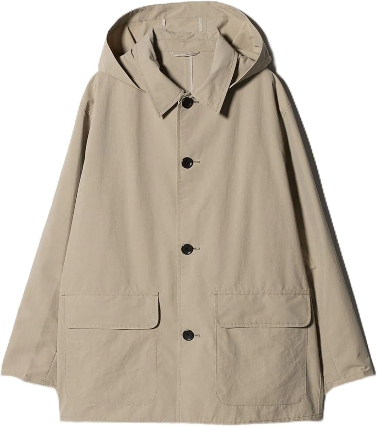 [ユナイテッドアローズ グリーンレーベル リラクシング] DICROS ミドル フード ステンカラー コート