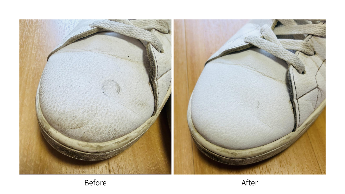 セレニック ジェットシューズ泡クリーナーのbefore　after