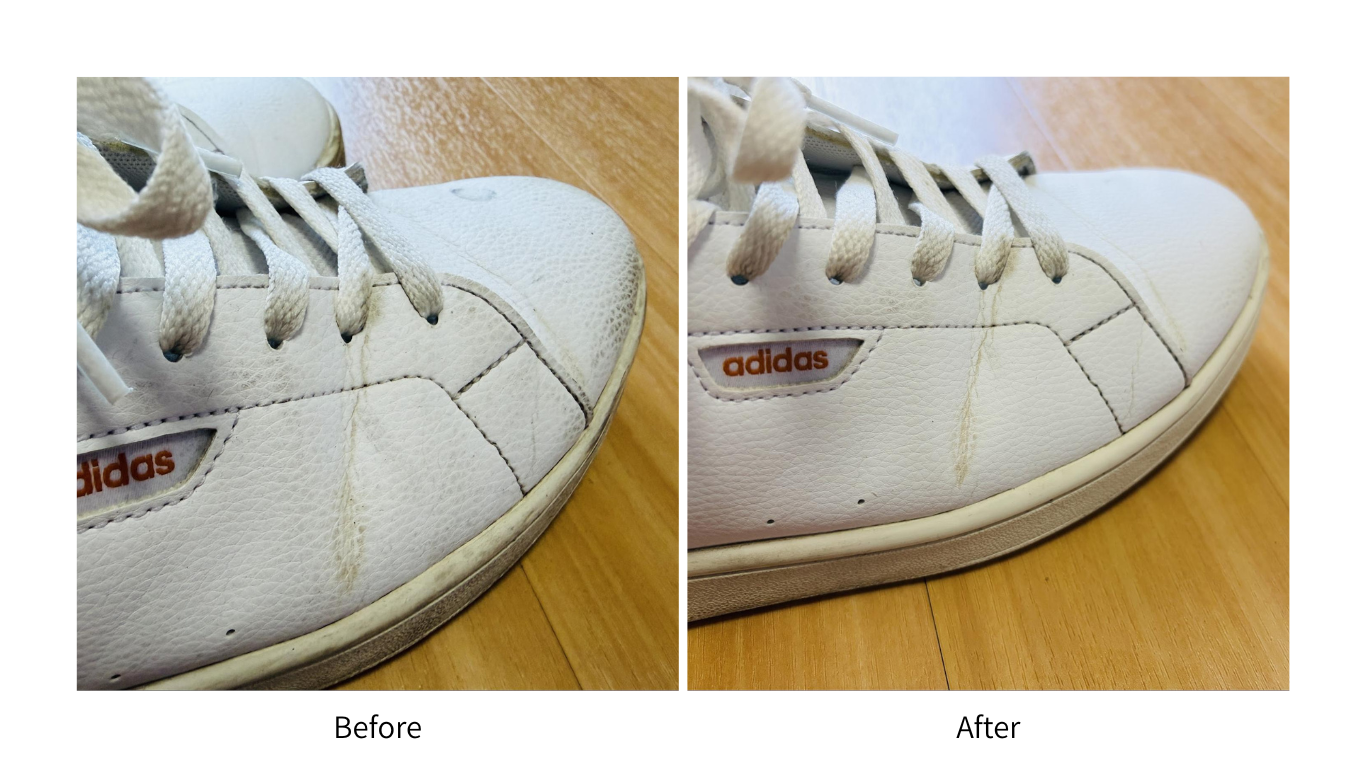 セレニック ジェットシューズ泡クリーナーのbefore　after